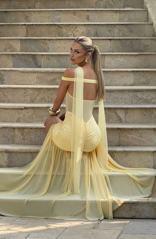 Abito Maxi Alaia Lemon