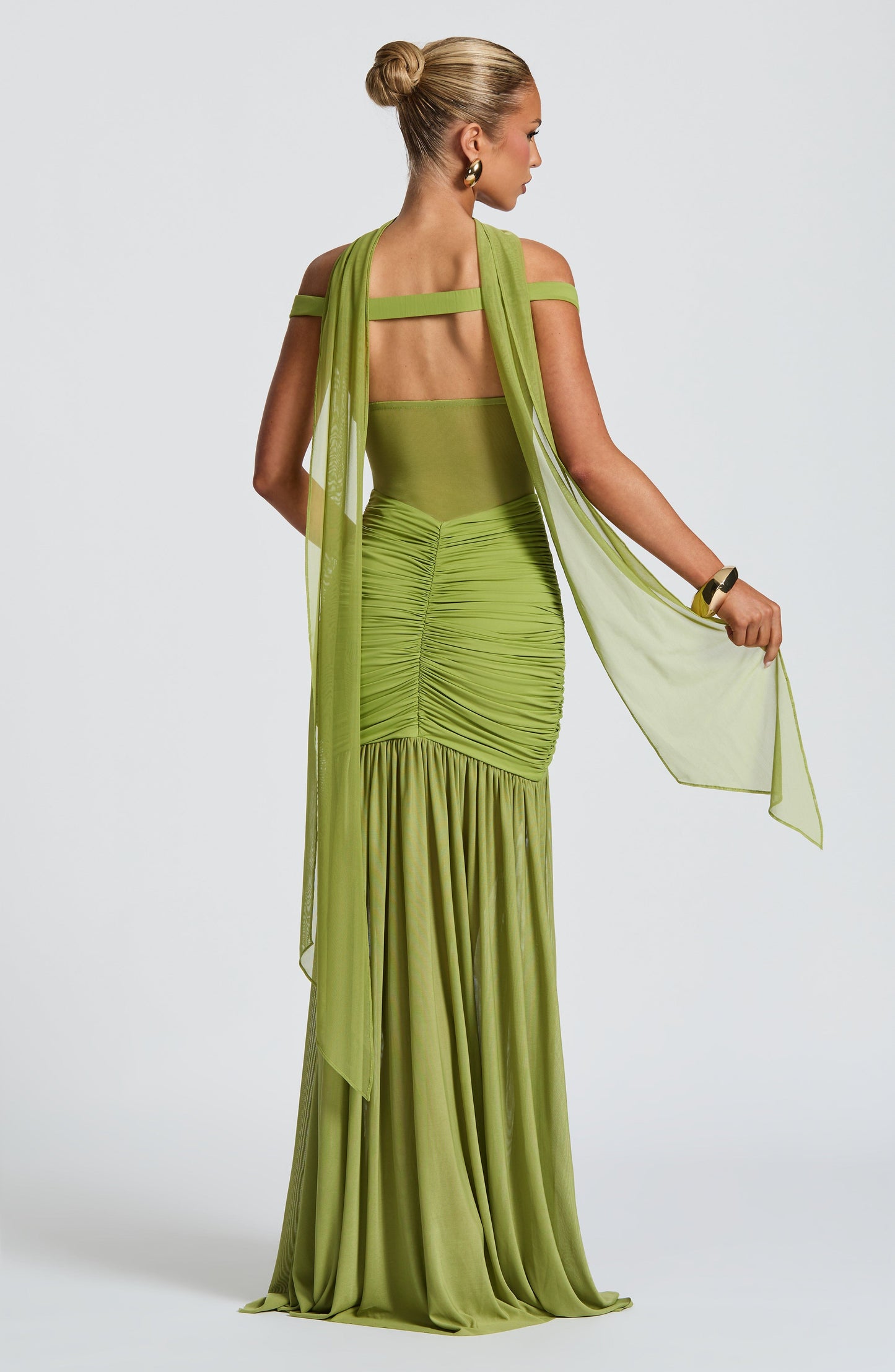 Abito Maxi Alaia Verde Oliva