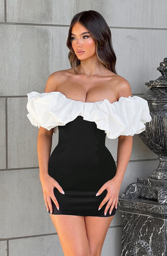 Abito Mini Allie Nero/Bianco