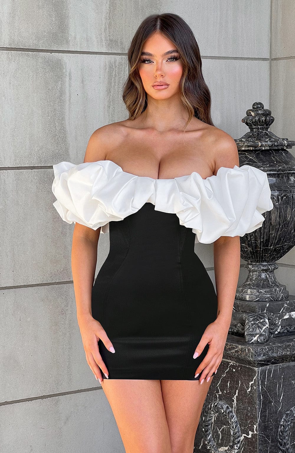 Abito Mini Allie Nero/Bianco