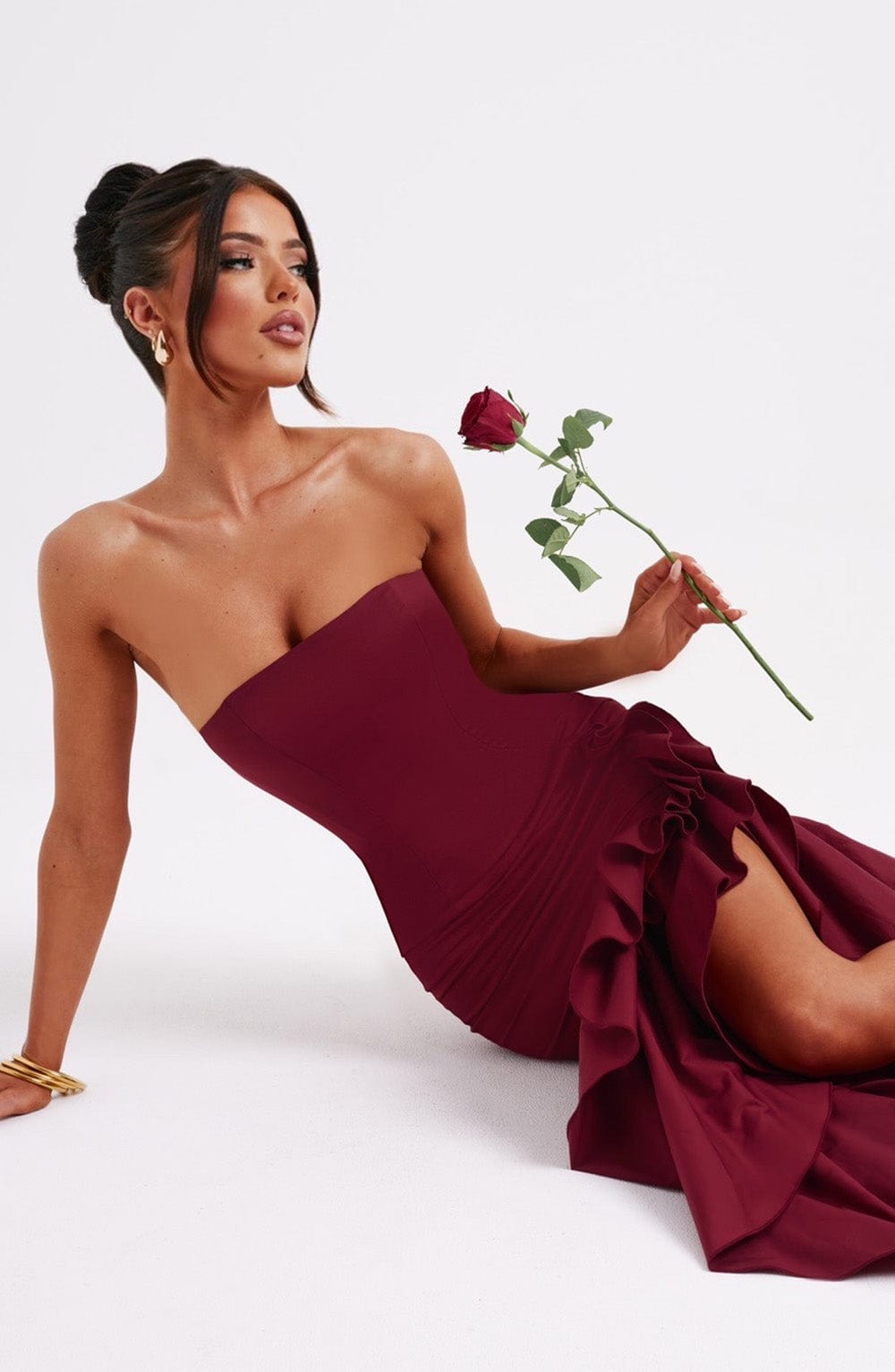 Abito Maxi Burgundy