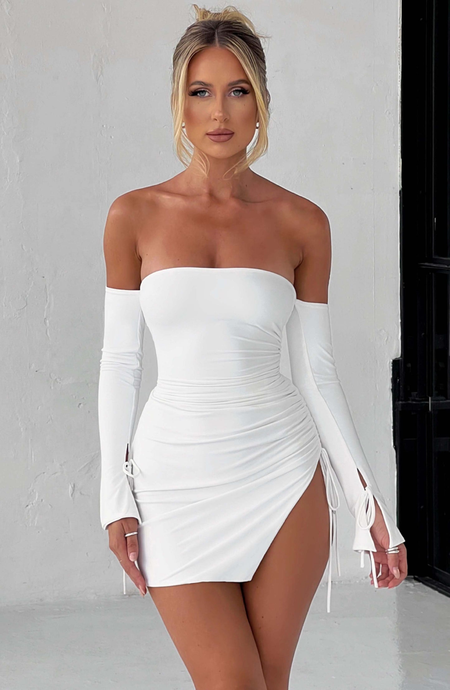 Abito Minimo Femminile Bianco Stile Becca