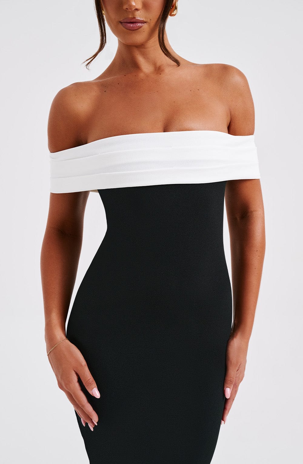 Abito Midi Nero Bianco