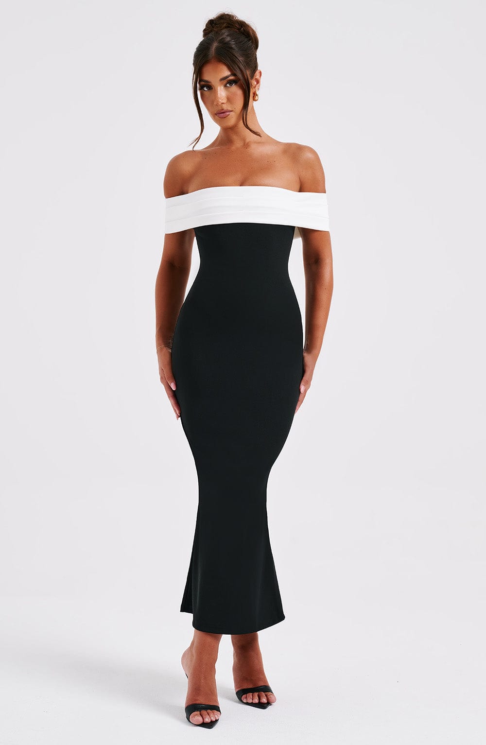 Abito Midi Nero Bianco