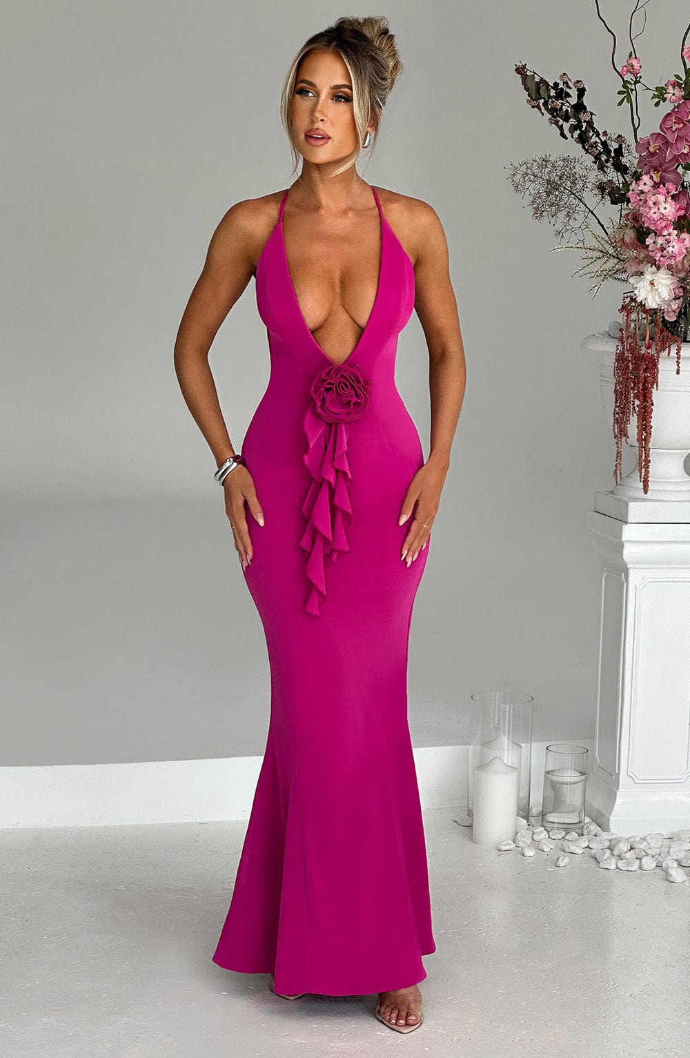 Abito Maxi Rosa Caldo