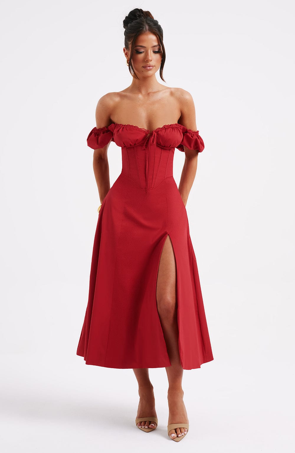 Abito Midi Rosso