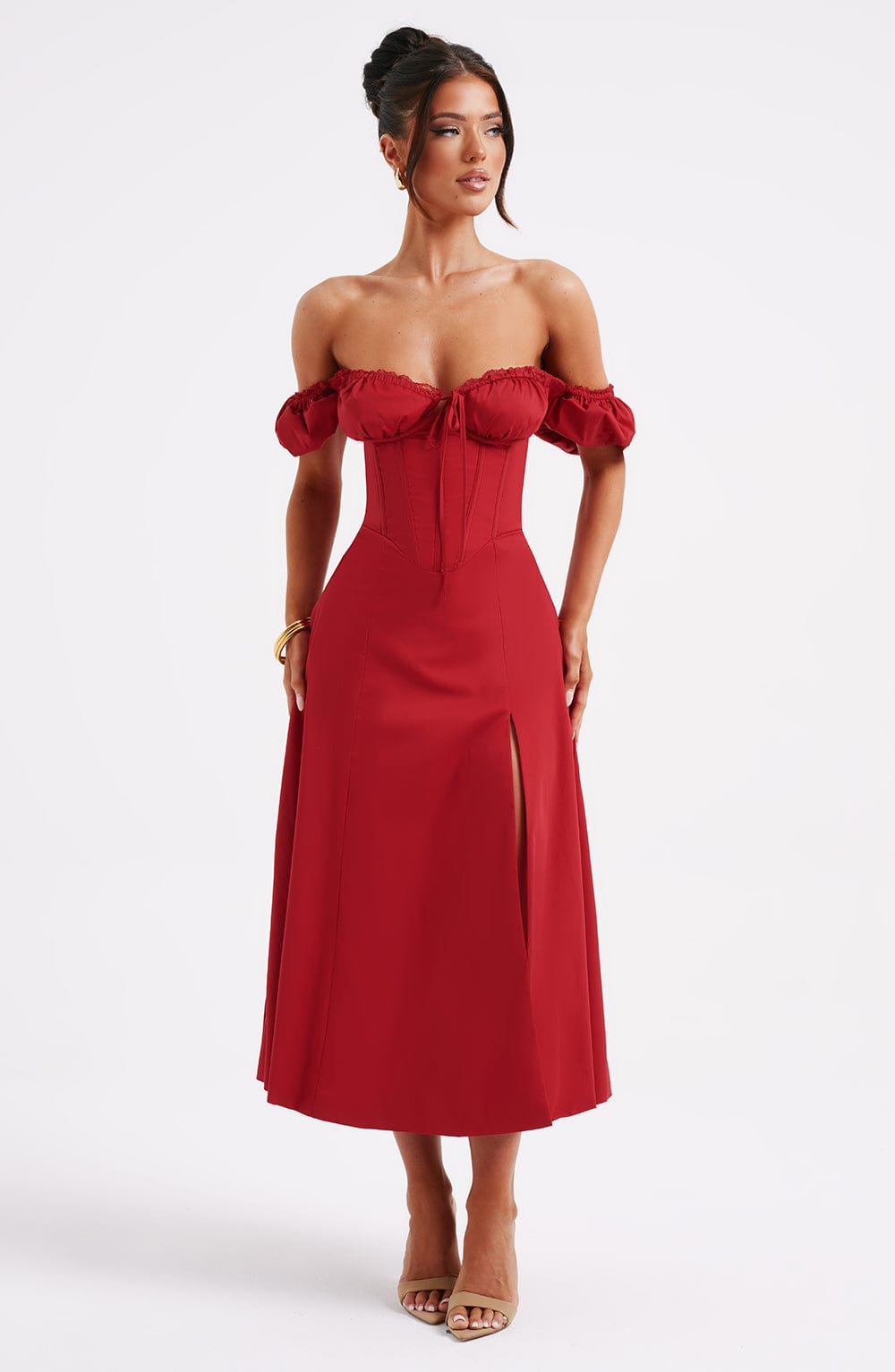 Abito Midi Rosso