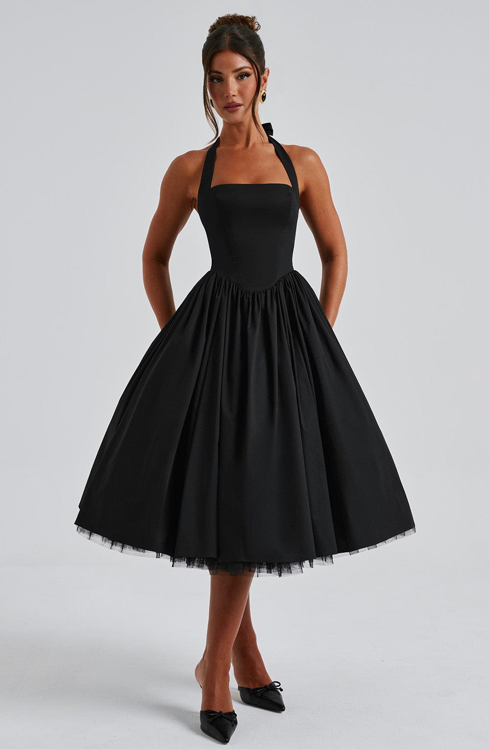 Abito Midi Elegante Nero