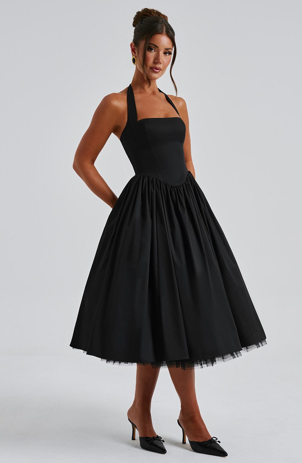 Abito Midi Elegante Nero