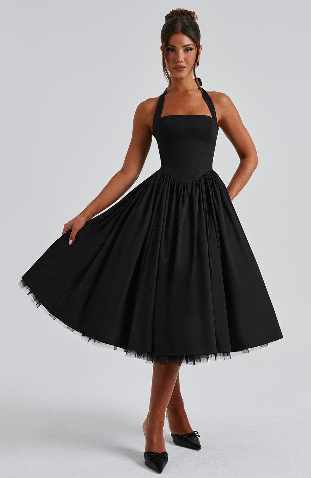 Abito Midi Elegante Nero