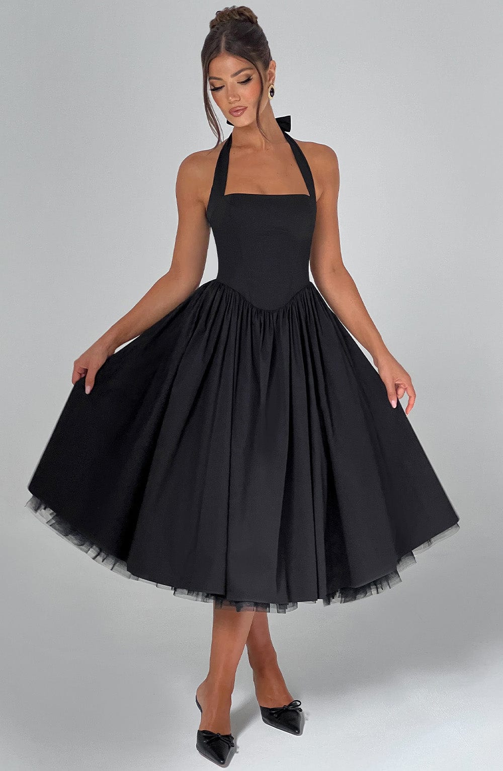 Abito Midi Elegante Nero
