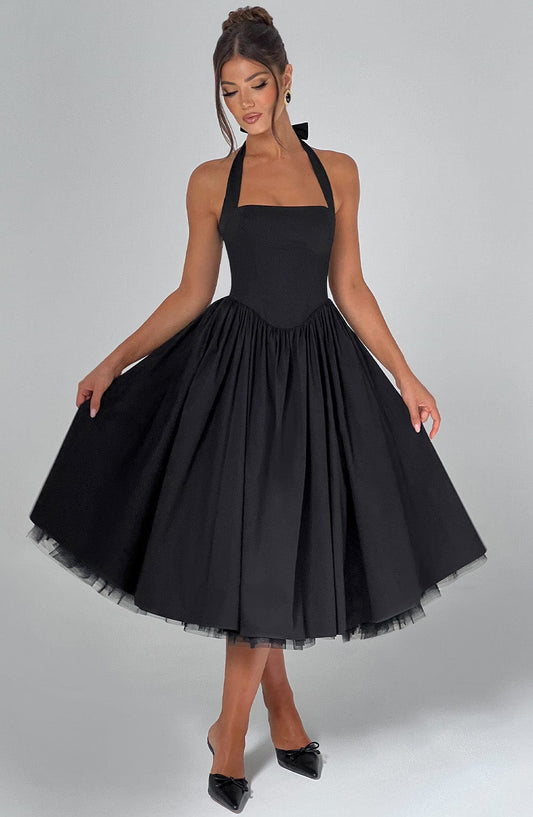 Abito Midi Elegante Nero