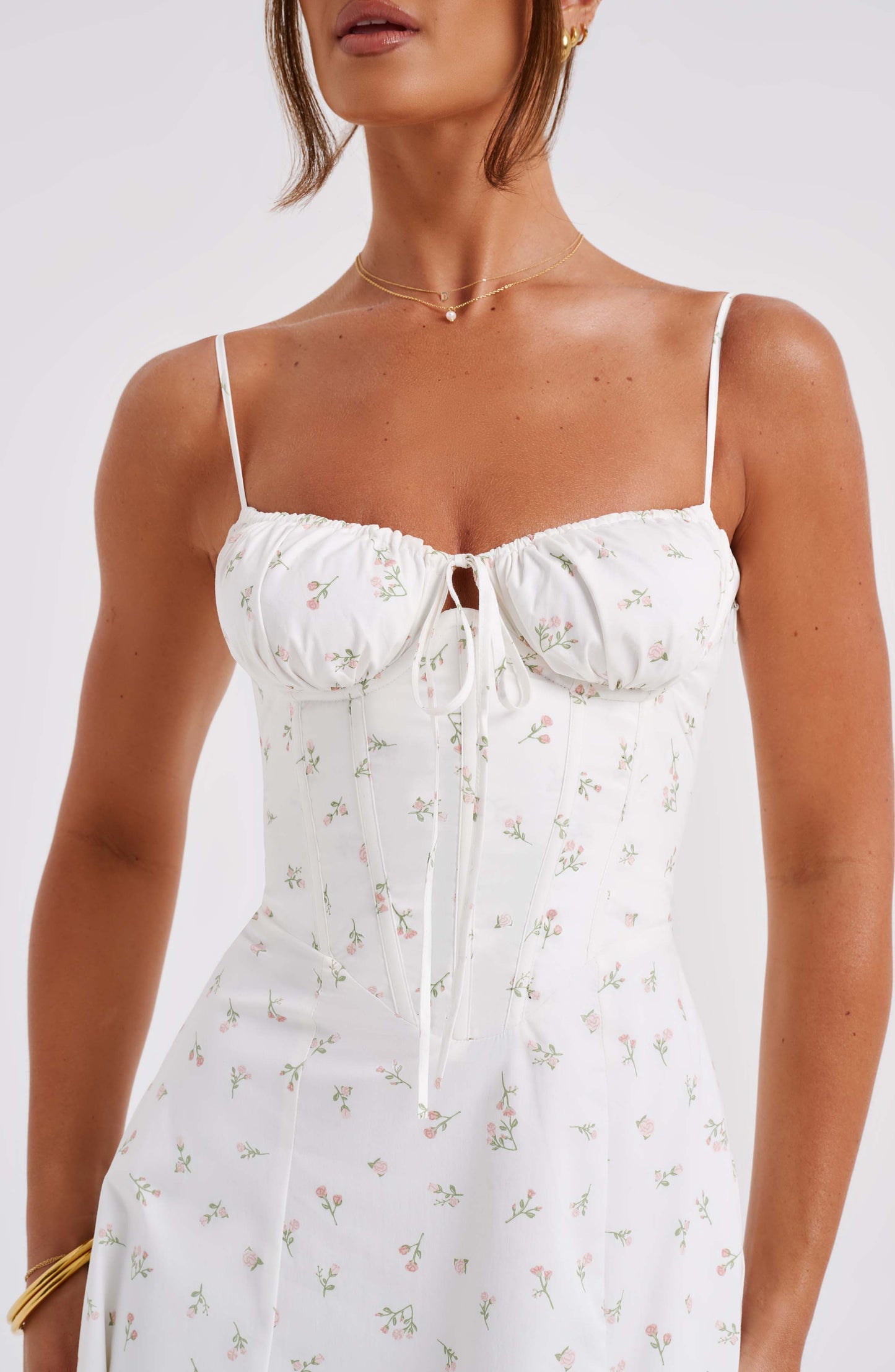 Abito Midi Deanna - Stampa Fiori Rosa