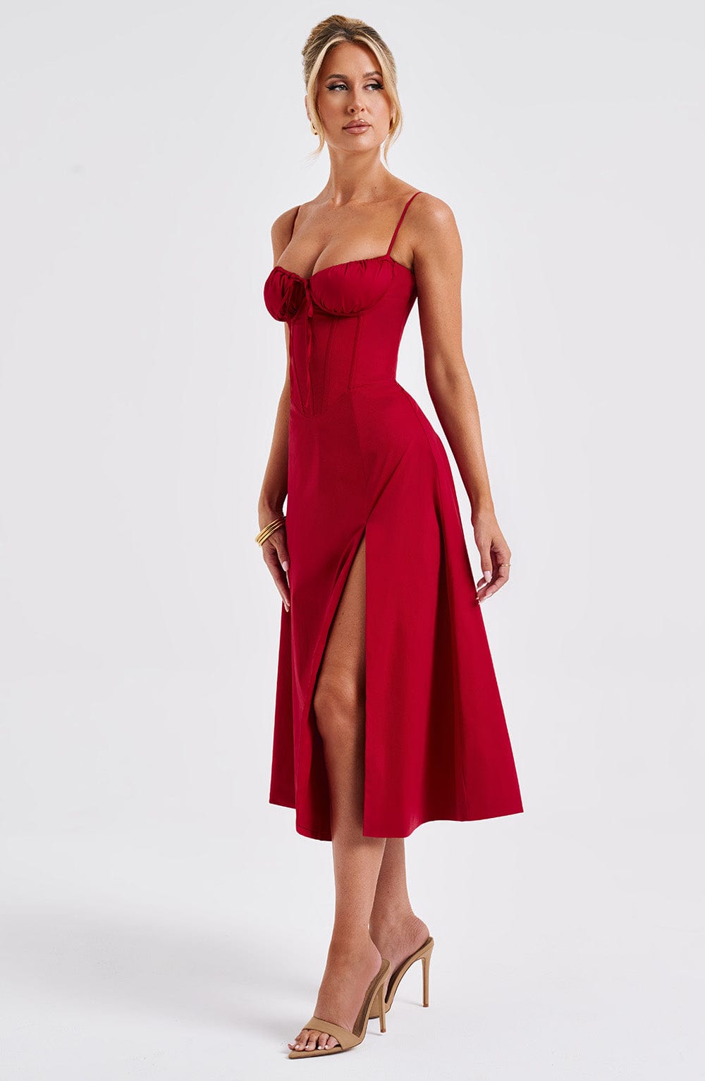 Abito midi Deanna - Rosso