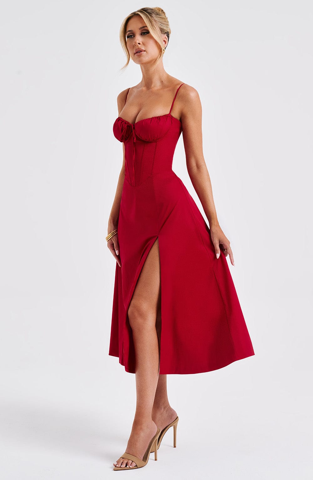Abito midi Deanna - Rosso