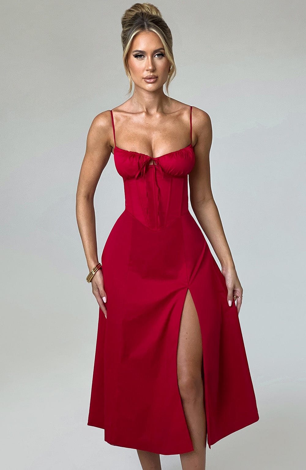 Abito midi Deanna - Rosso