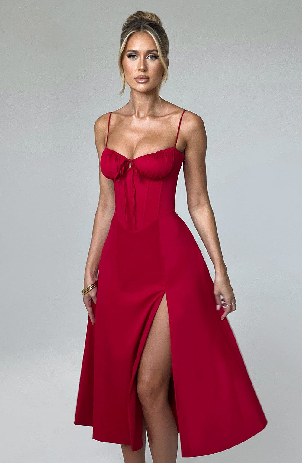 Abito midi Deanna - Rosso