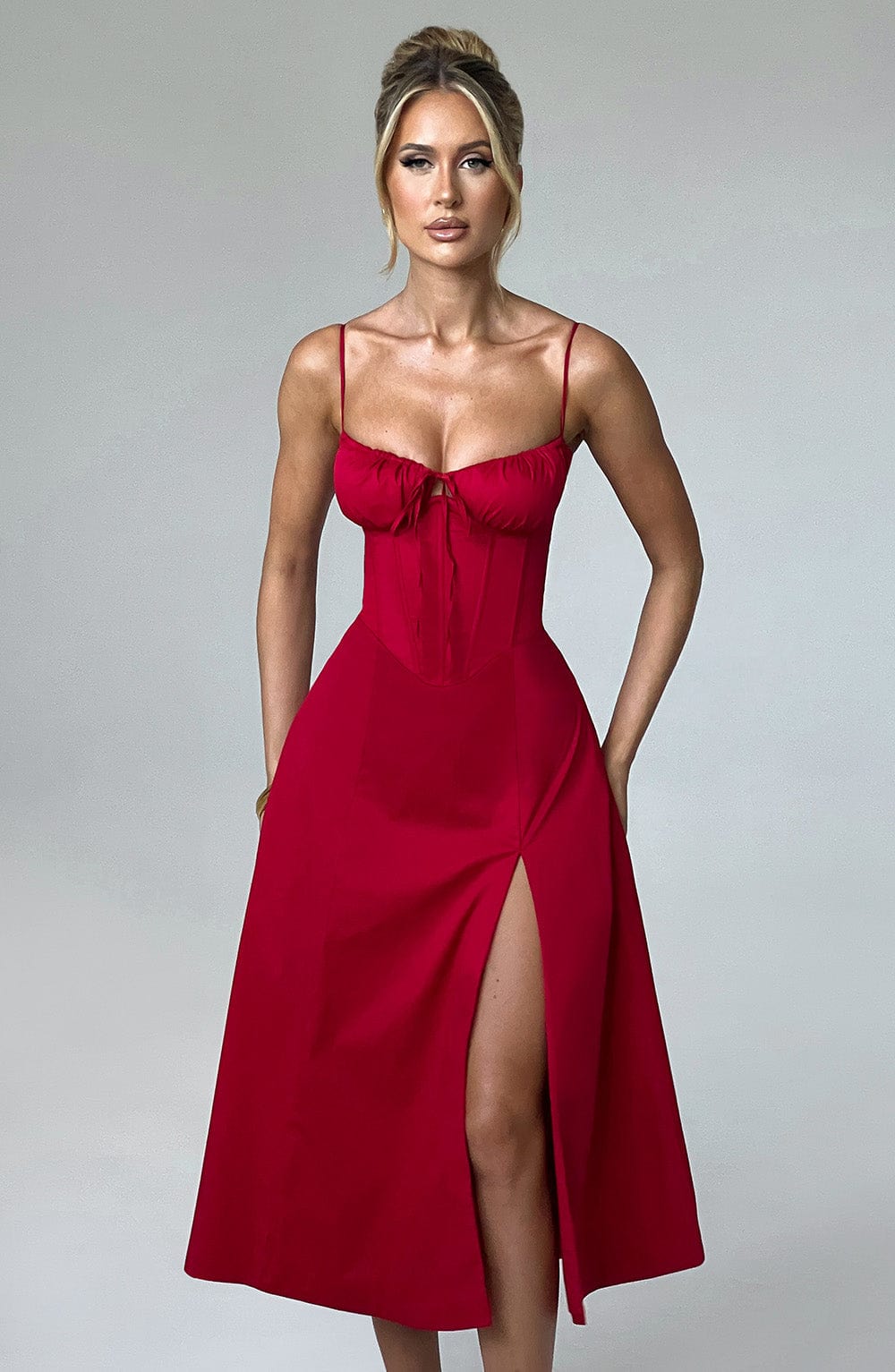 Abito midi Deanna - Rosso