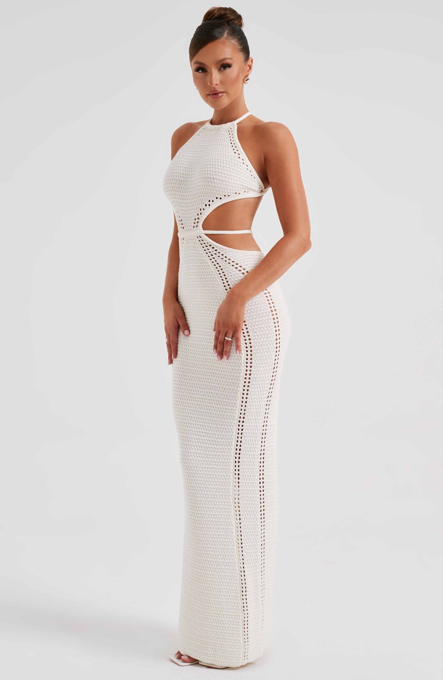 Abito Maxi Bianco Crochet