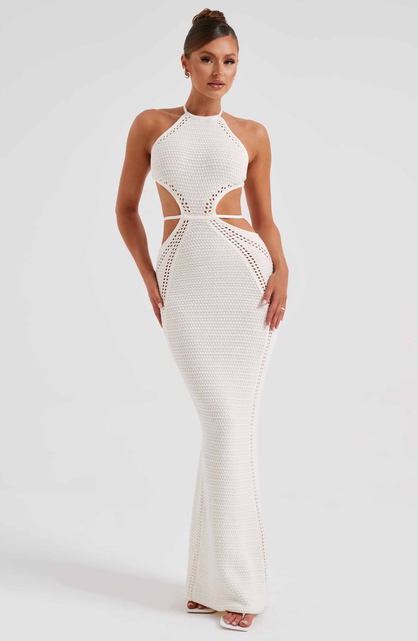 Abito Maxi Bianco Crochet