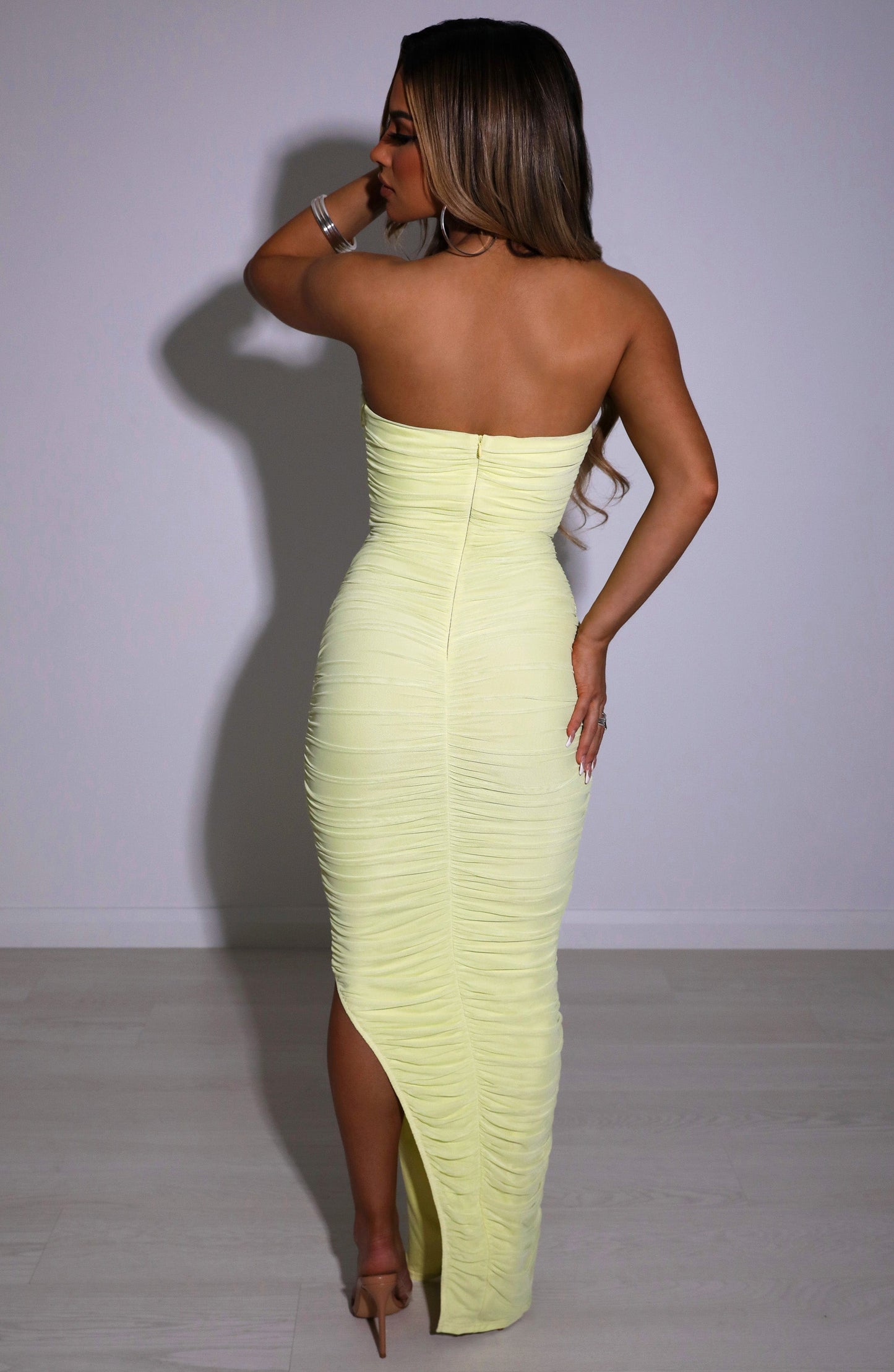 Abito Demi Maxi Verde Lime