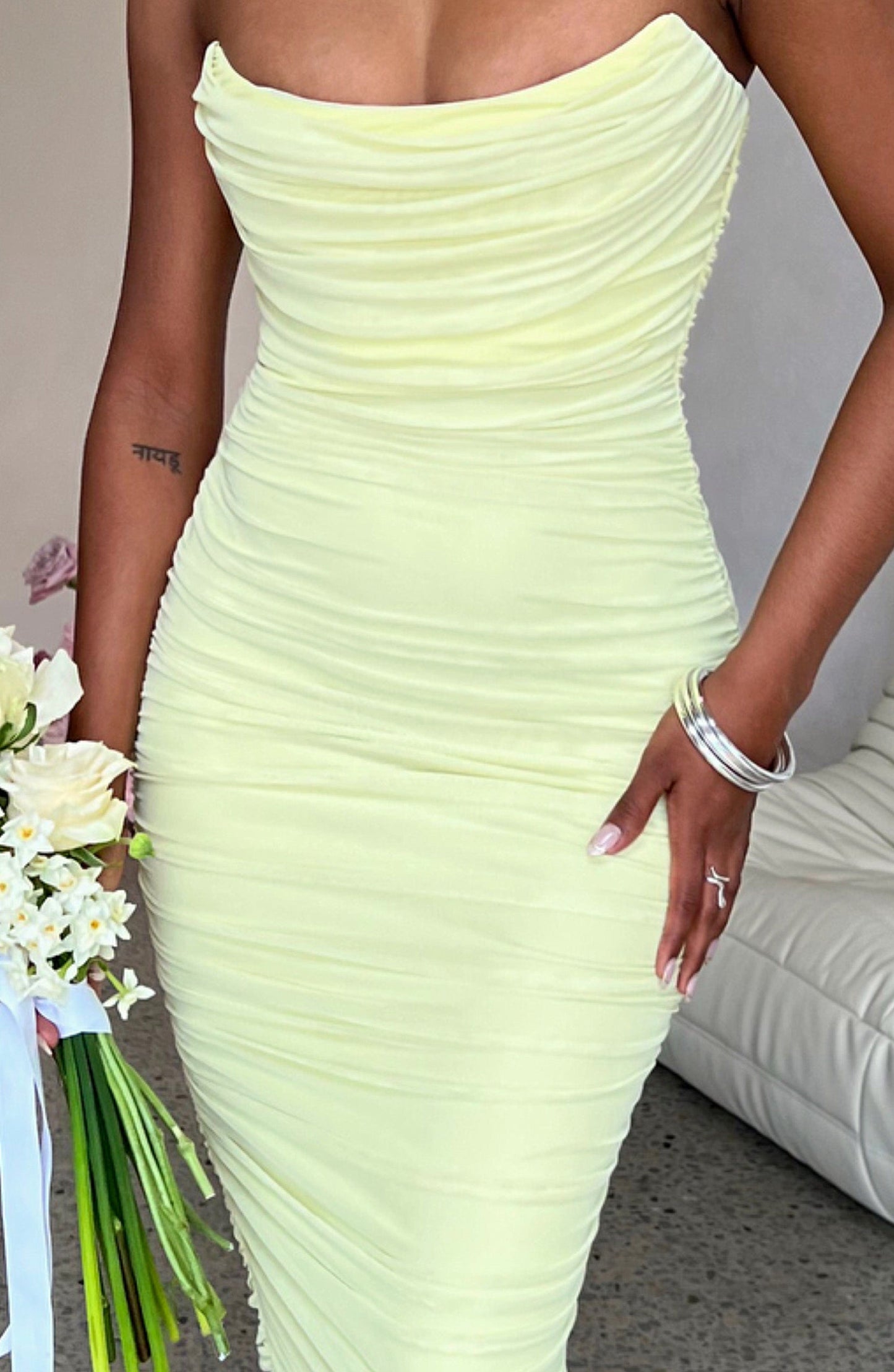 Abito Demi Maxi Verde Lime
