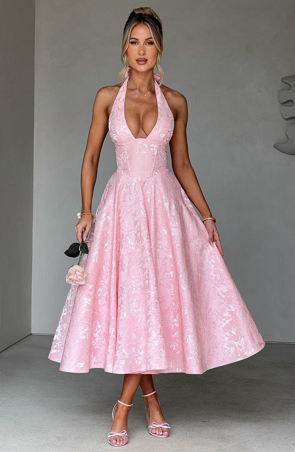 Abito Effie Midi Rosa