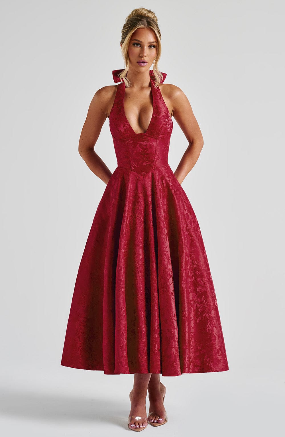 Abito Effie Midi Rosso