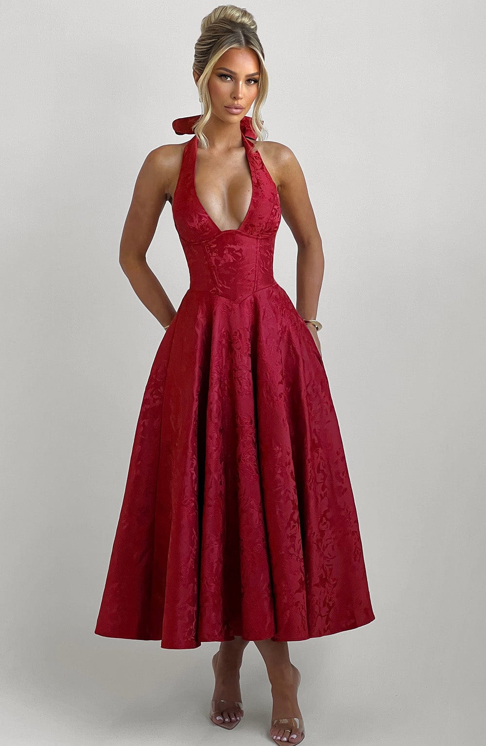 Abito Effie Midi Rosso