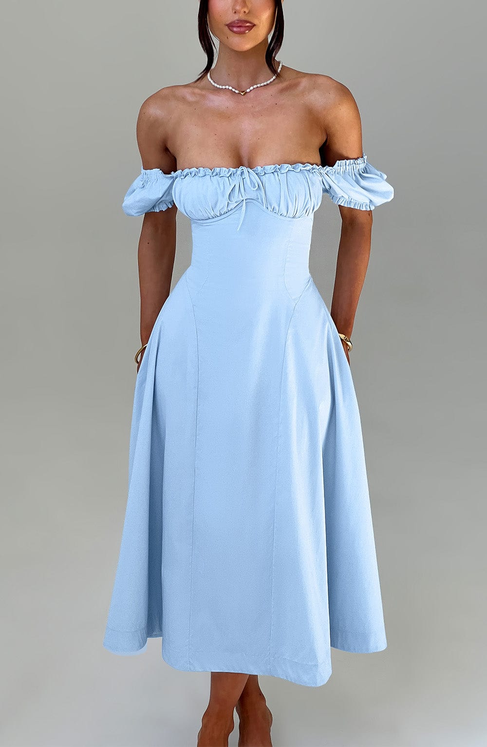 Abito Midi Blu Donna