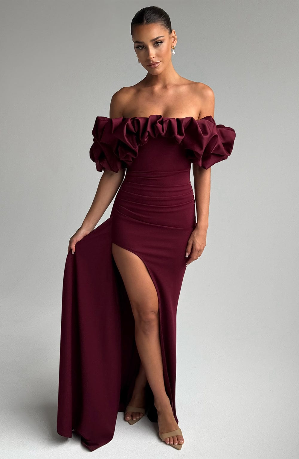Abito Maxi Elsie Cherry Lacquer