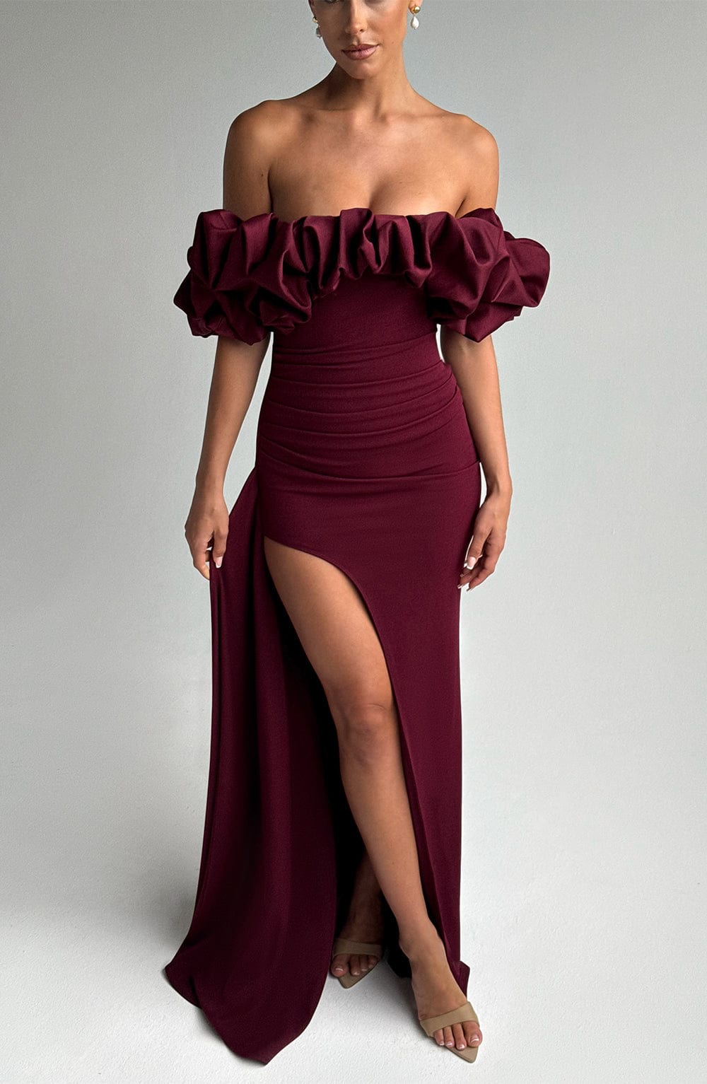 Abito Maxi Elsie Cherry Lacquer