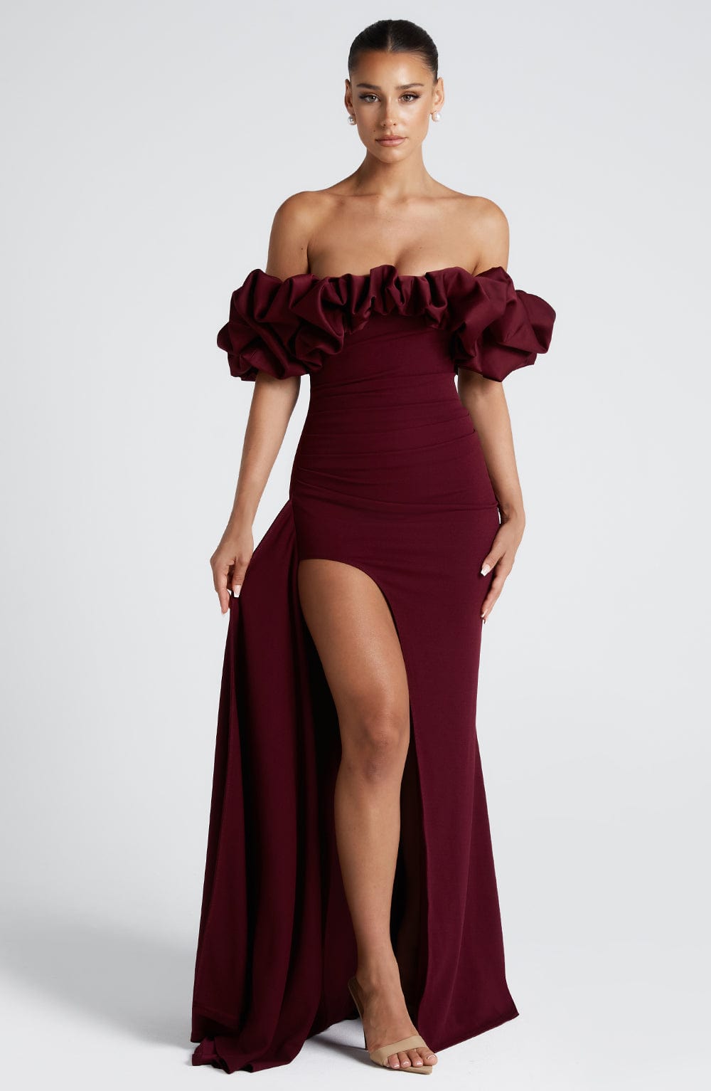 Abito Maxi Elsie Cherry Lacquer