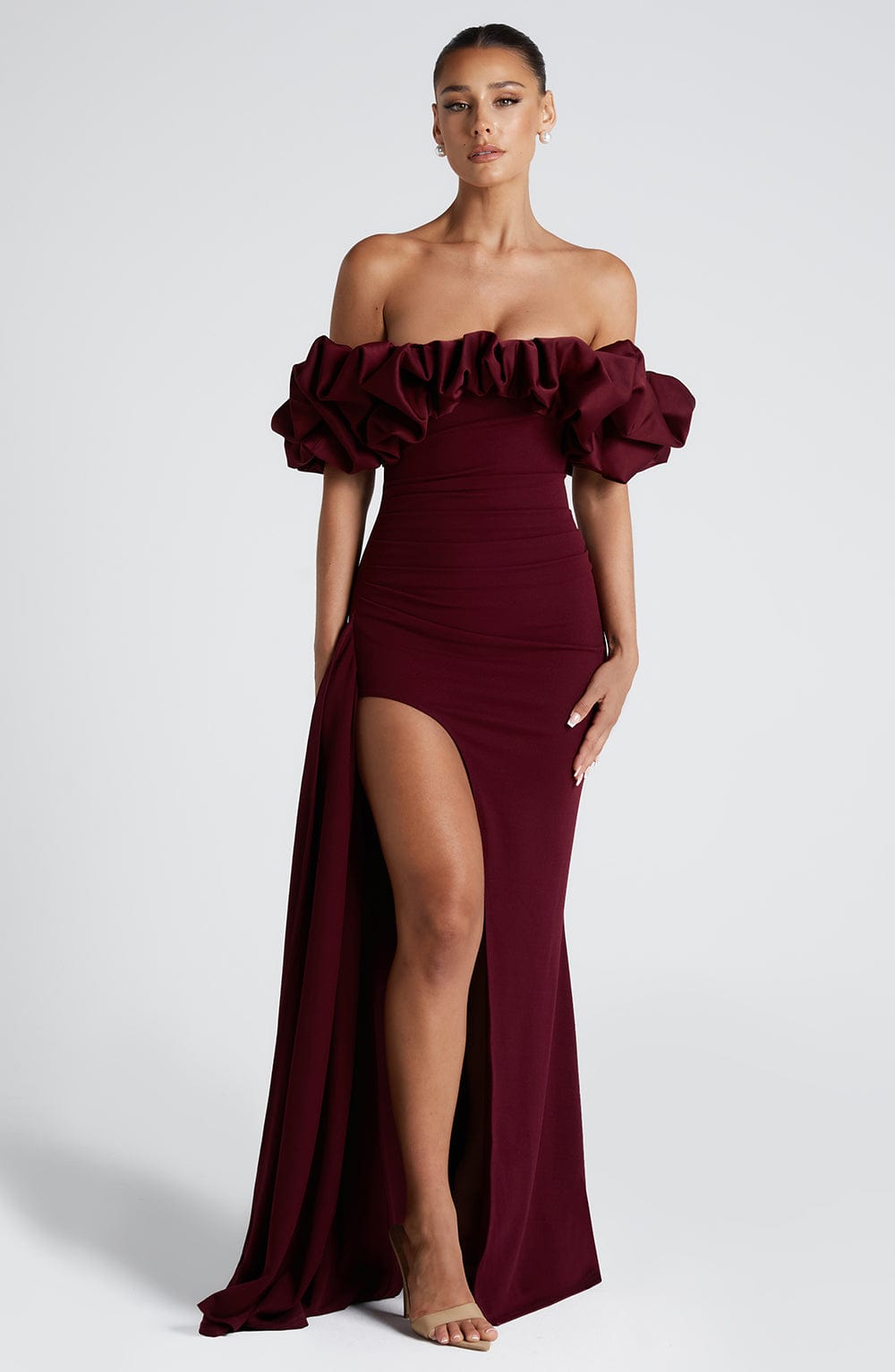 Abito Maxi Elsie Cherry Lacquer