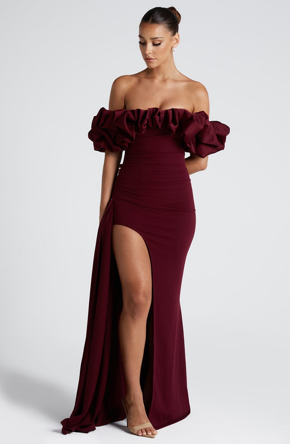 Abito Maxi Elsie Cherry Lacquer