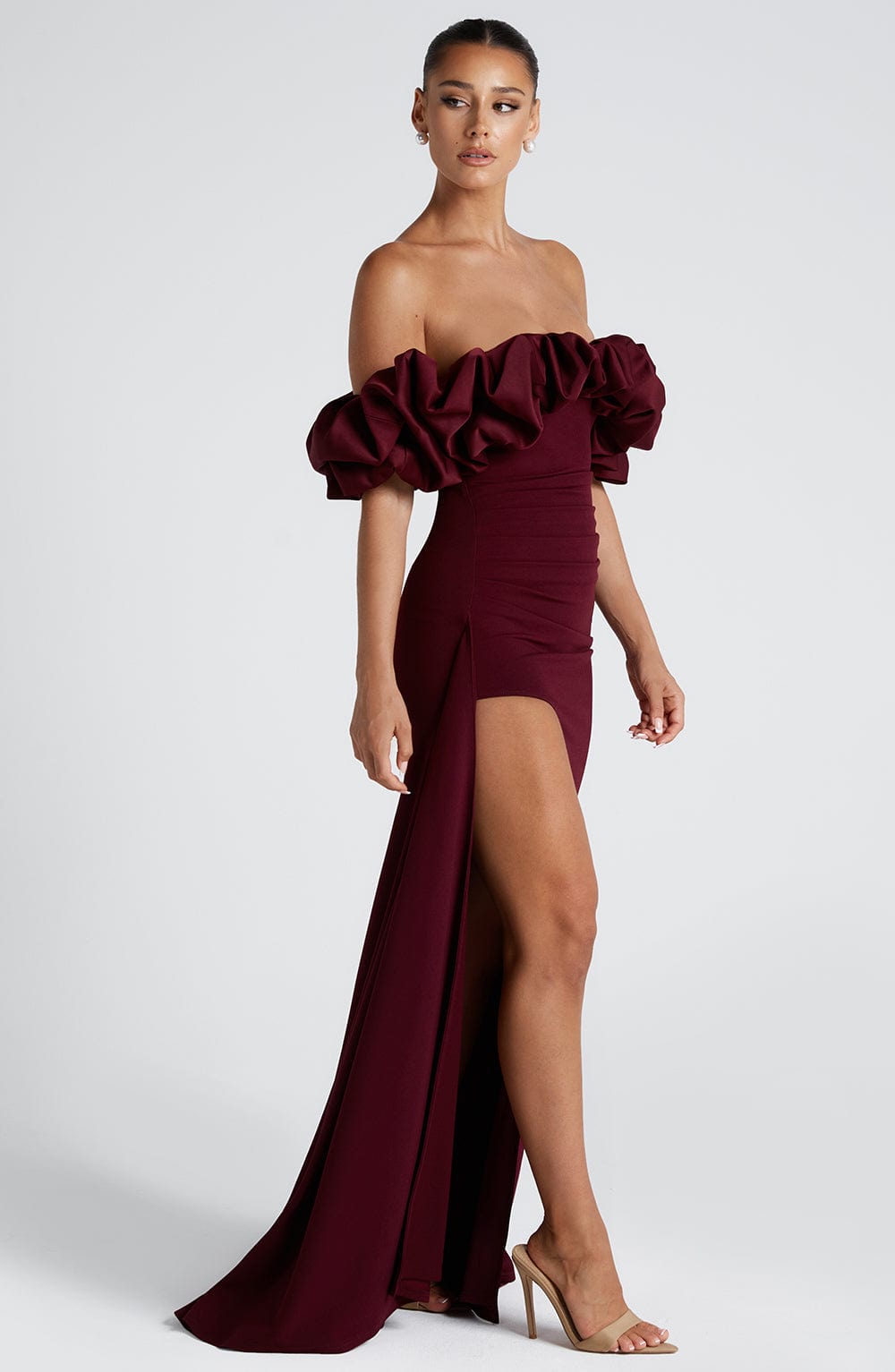 Abito Maxi Elsie Cherry Lacquer