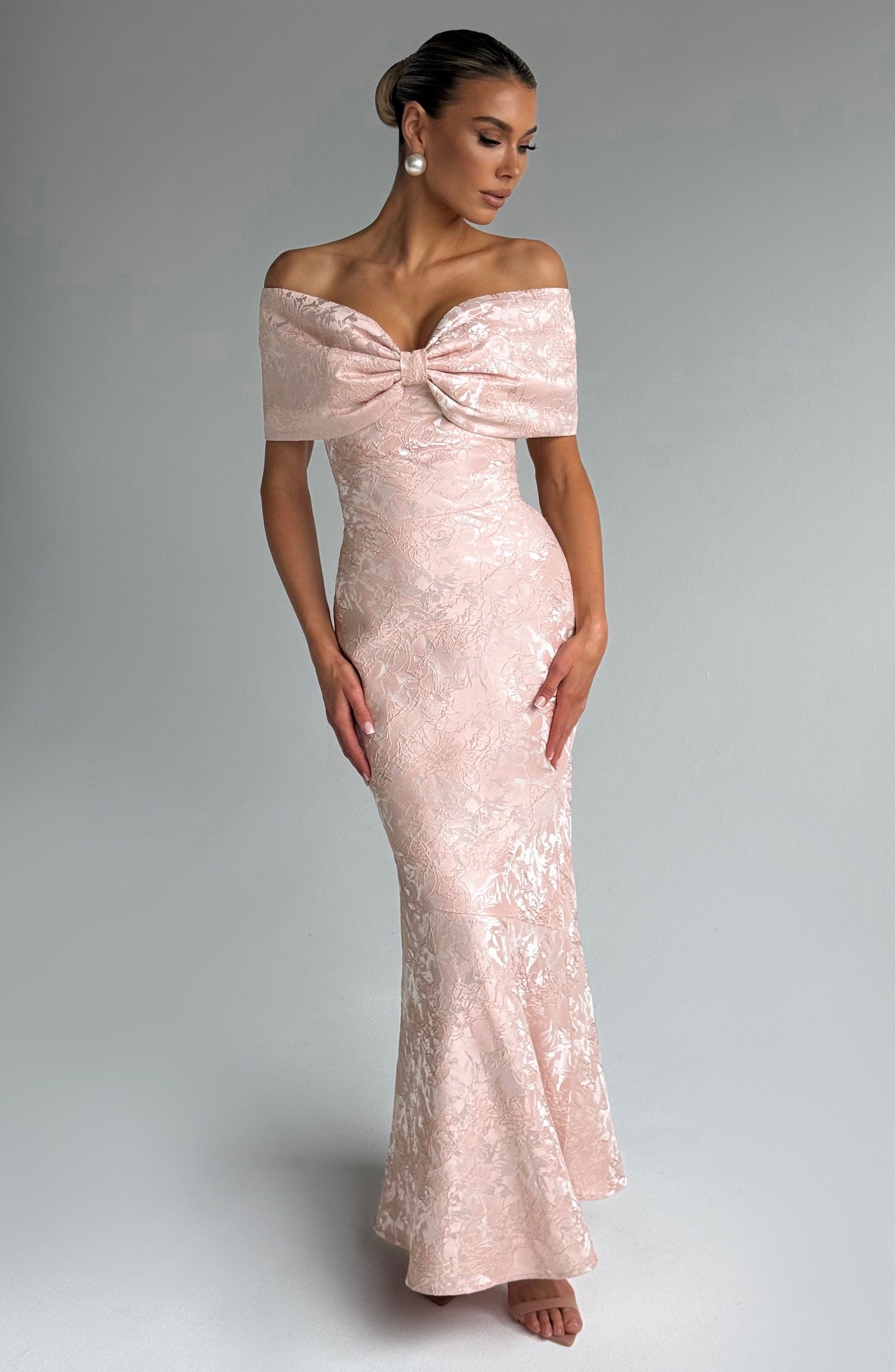 Abito Maxi Rosa Pesca