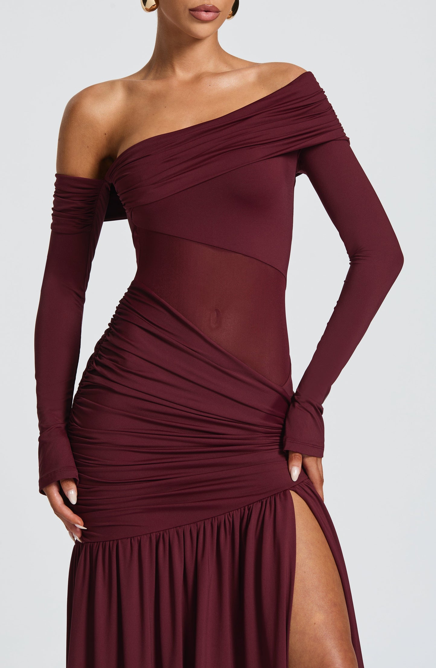 Abito Maxi Ettalie Cherry Lacquer