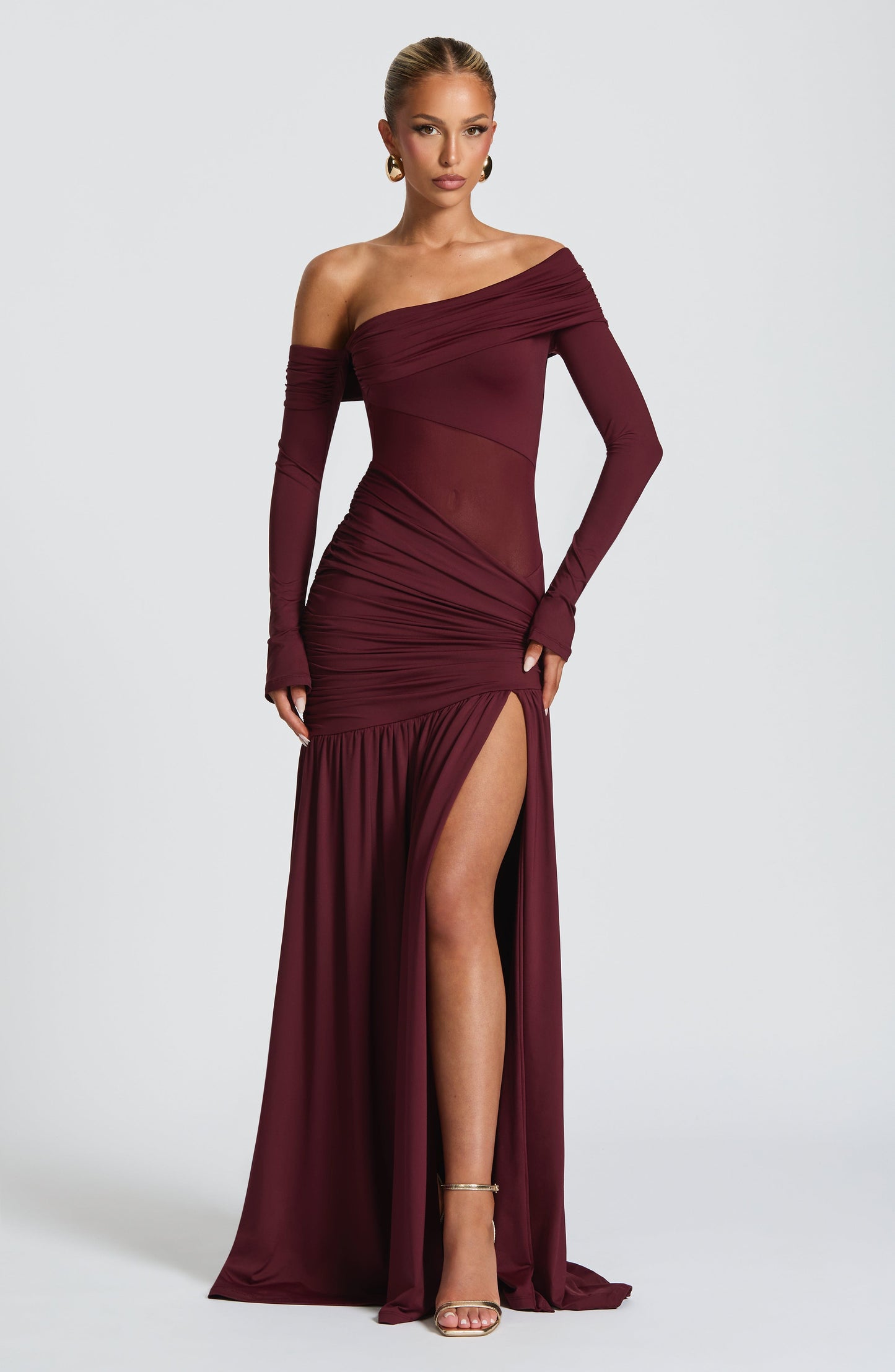 Abito Maxi Ettalie Cherry Lacquer