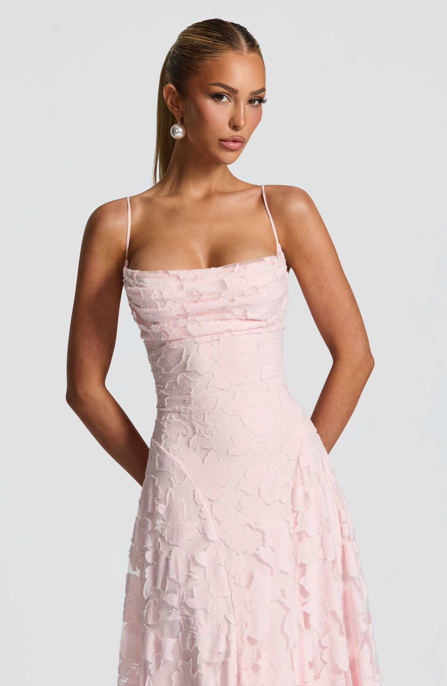 Abito Maxi Rosa Chic
