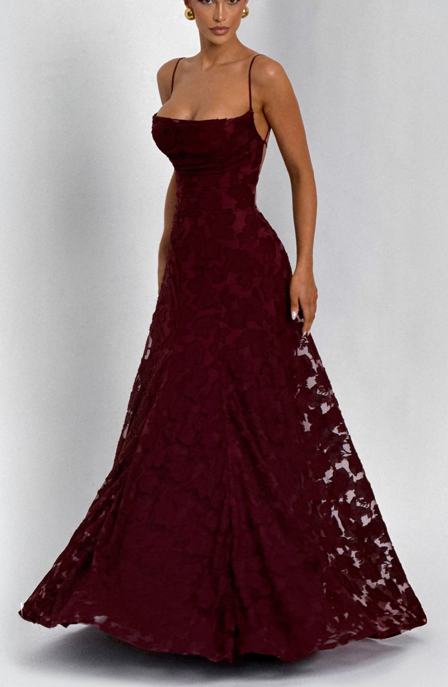 Abito Maxi Cherry Lacquer