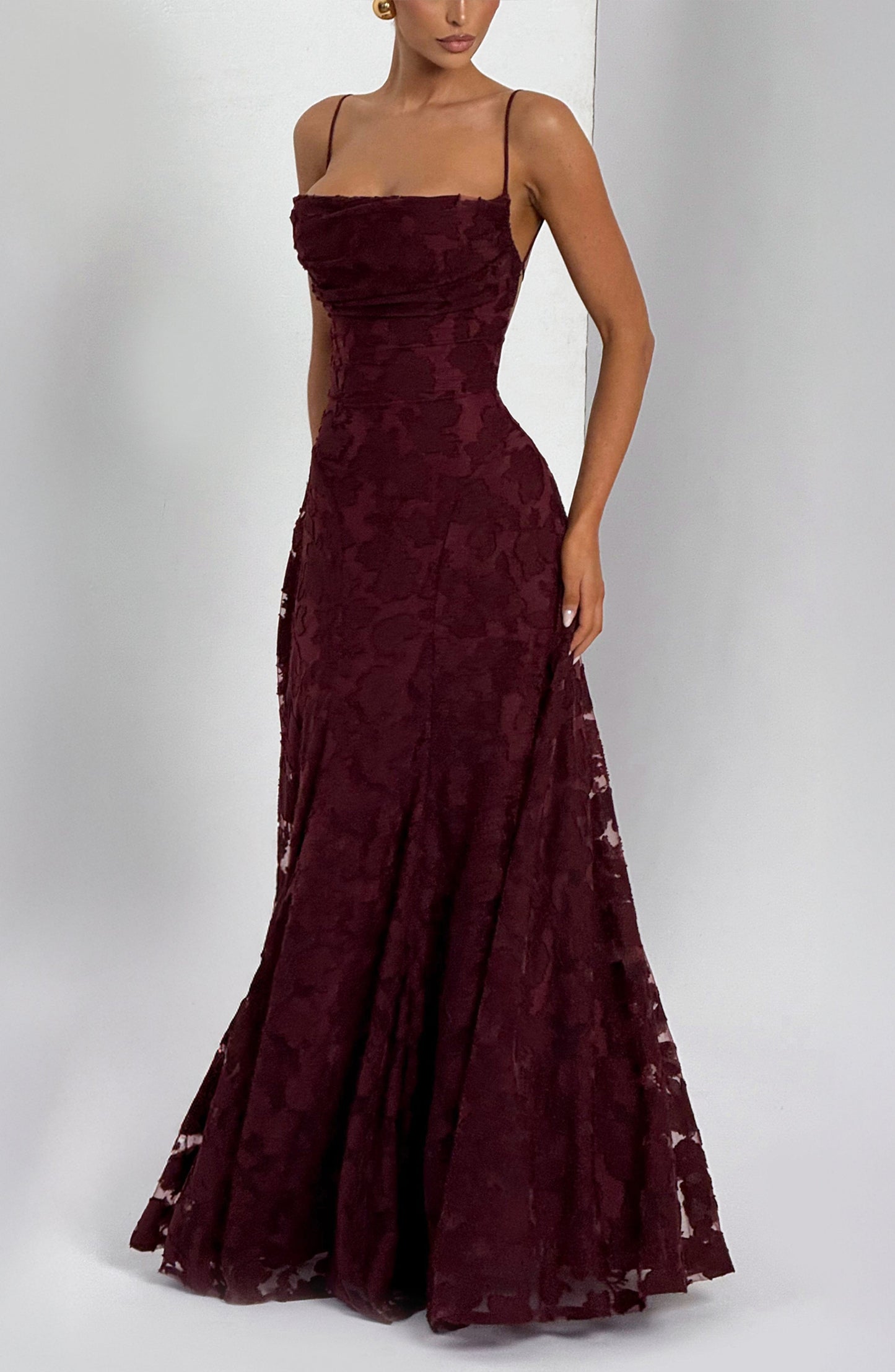 Abito Maxi Cherry Lacquer