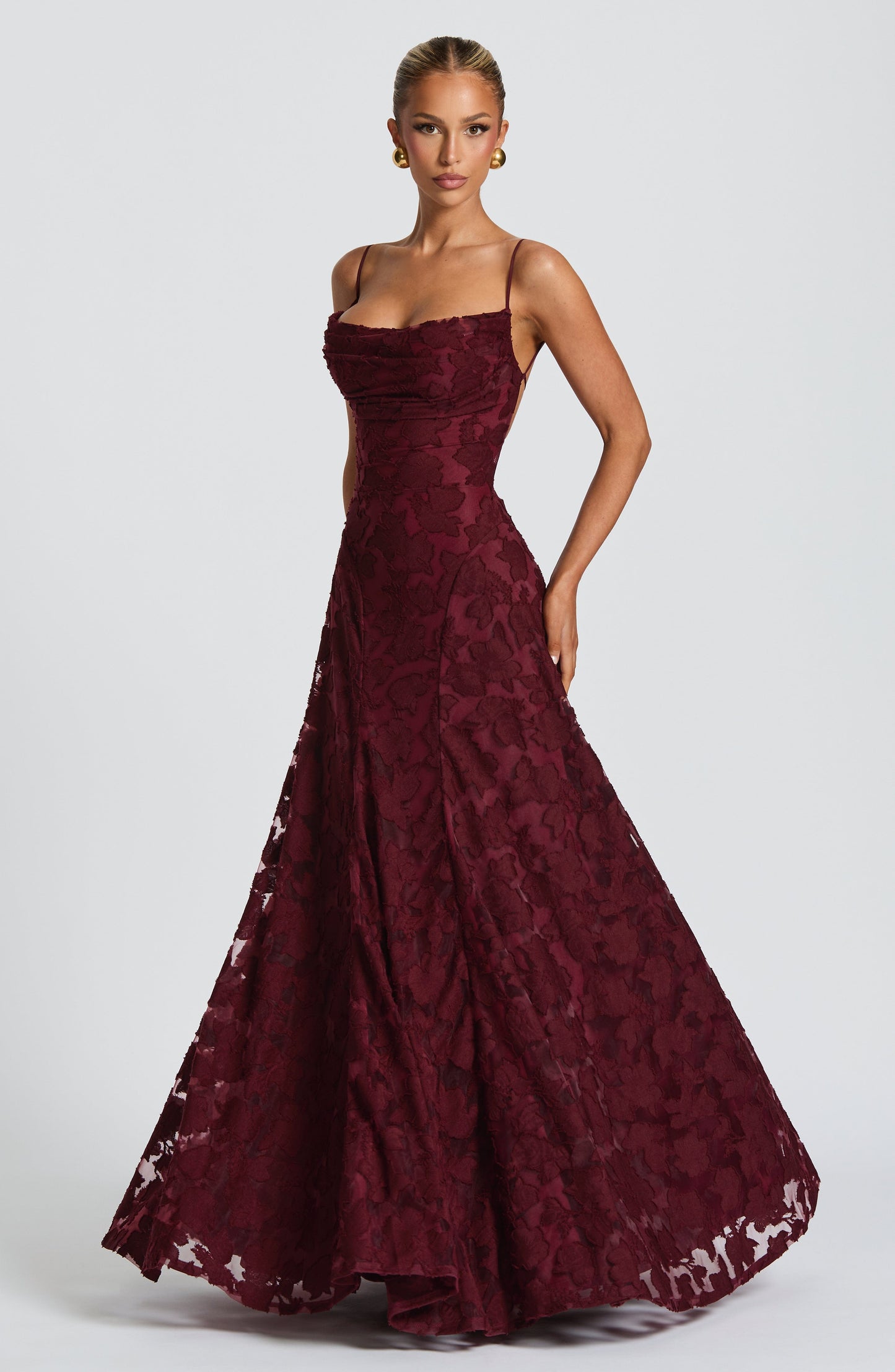 Abito Maxi Cherry Lacquer