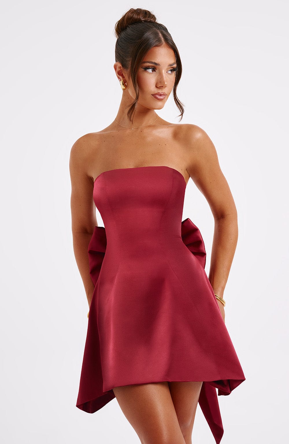 Abito Mini Freja Burgundy
