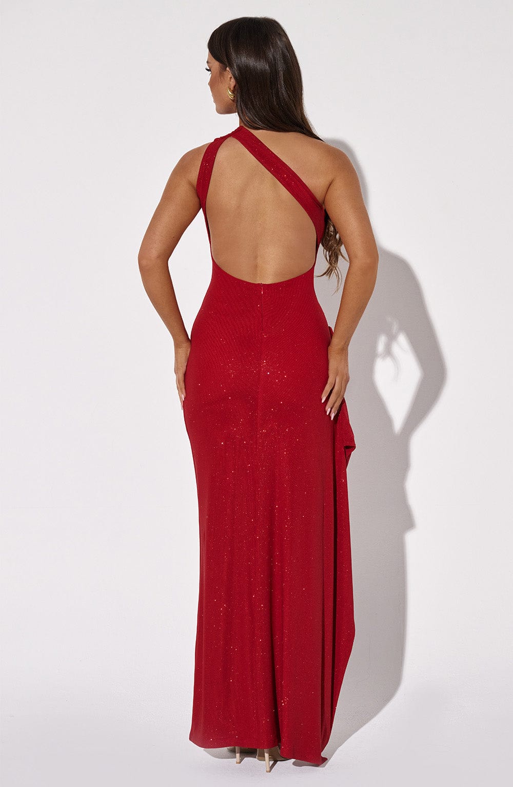Abito Maxi Genevieve Rosso Scintillante