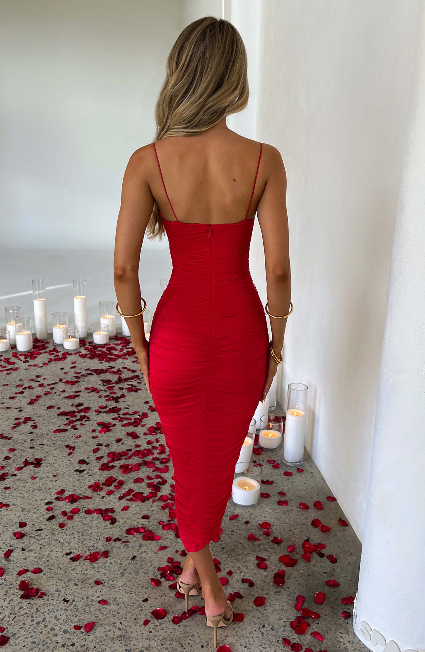 Abito lungo Haven rosso