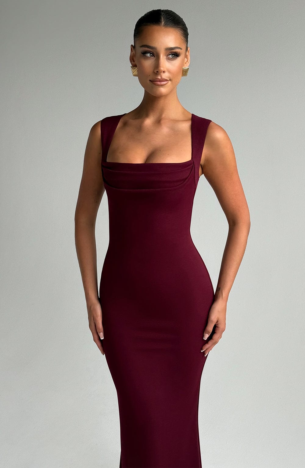 Abito Maxi Helena Cherry Lacquer