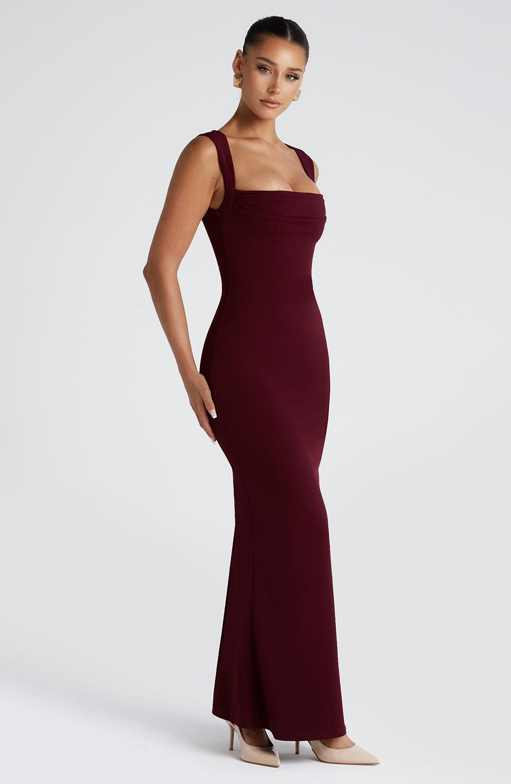 Abito Maxi Helena Cherry Lacquer