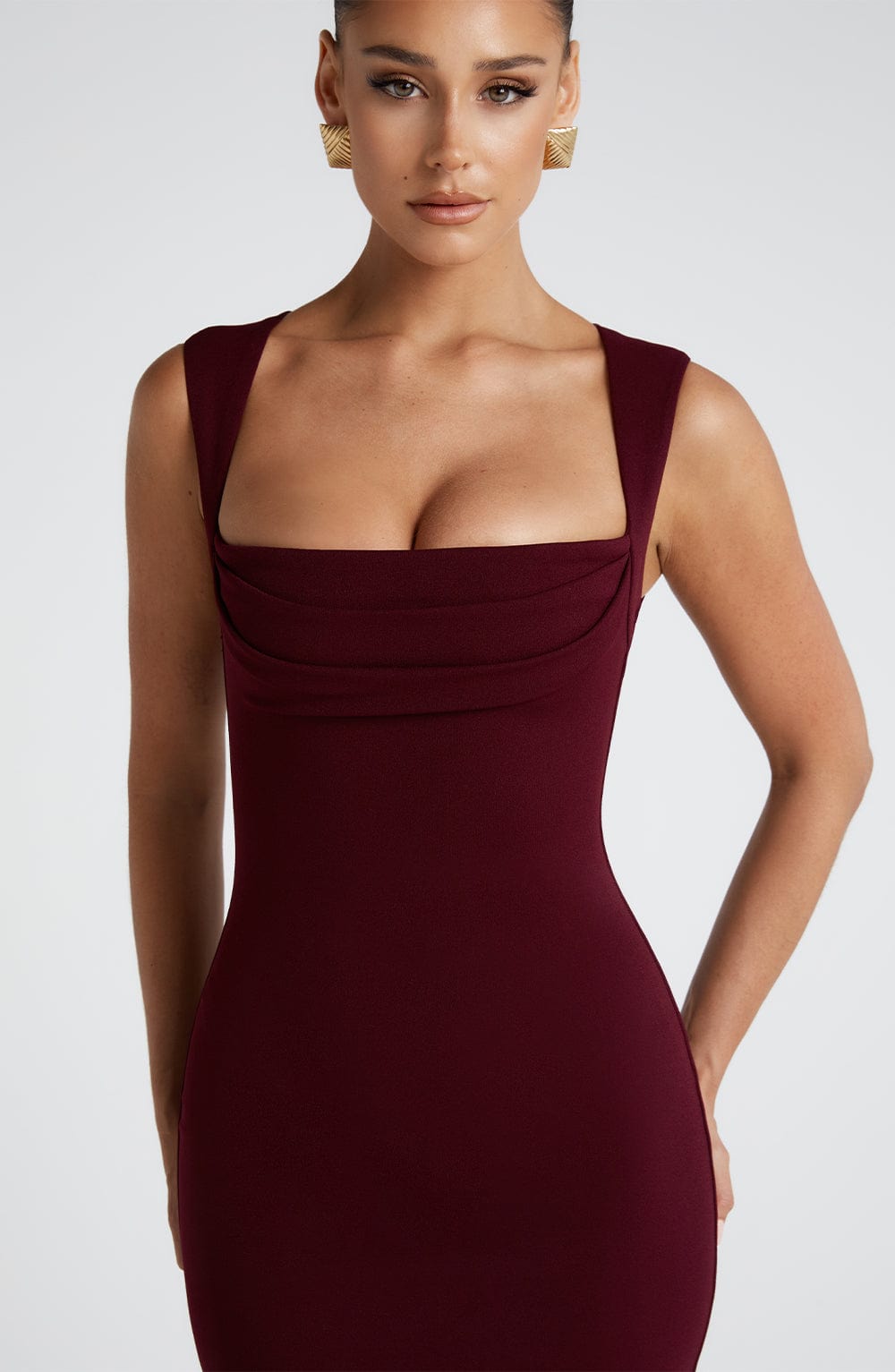 Abito Maxi Helena Cherry Lacquer