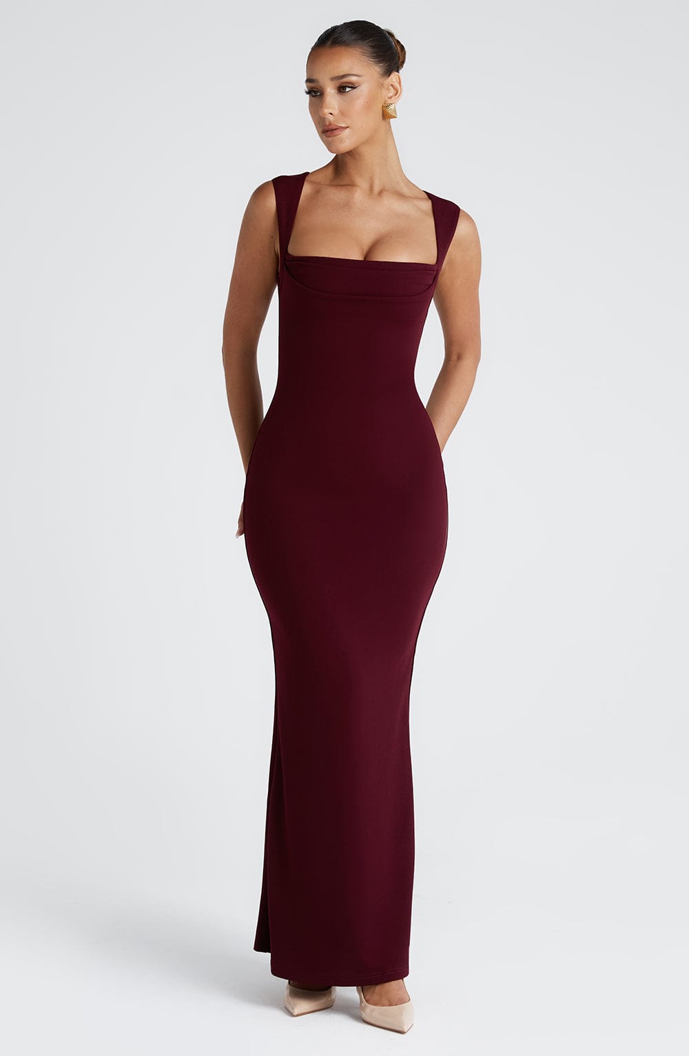 Abito Maxi Helena Cherry Lacquer